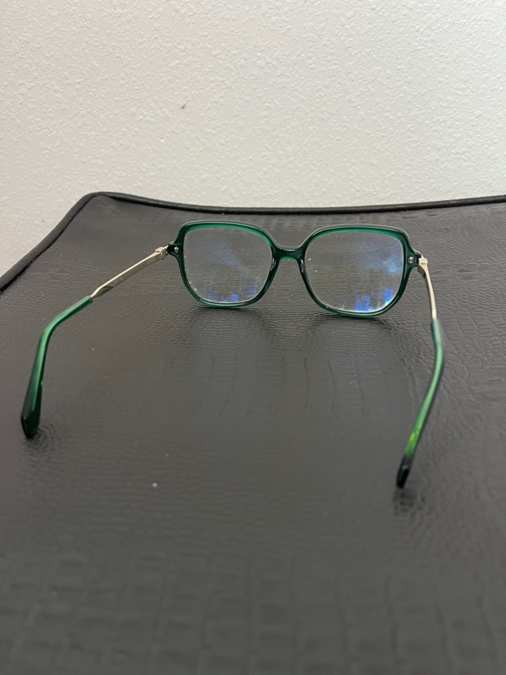 SALVATORE FERRAGAMO Green Square Lense Glasses Frames - Picture 3 of 5